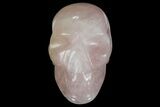 Polished Brazilian Rose Quartz Crystal Skull #95559-1